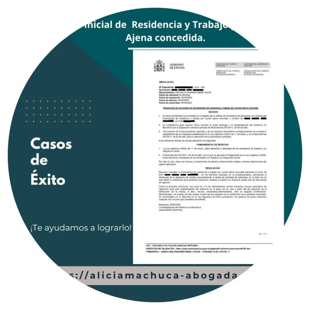 Casos de Exito de tarjeta Inicial concedida. Machuca Abogados