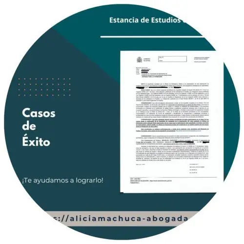 Casos de Exito de Estancia de estudios favorable. Machuca Abogados